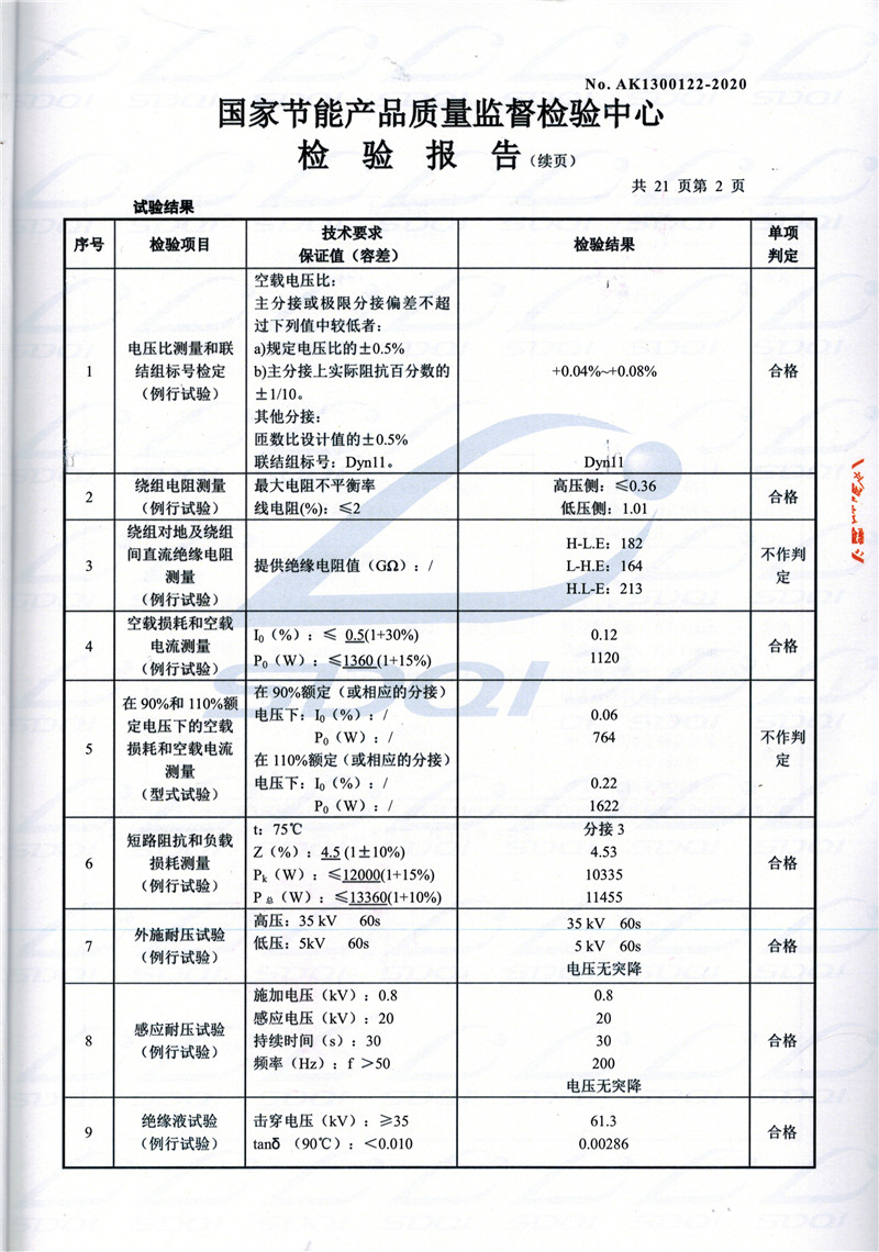 高低压试验报告-S11-1250乌兰浩特乌兰浩特乌兰浩特油浸式变压器-2.jpg